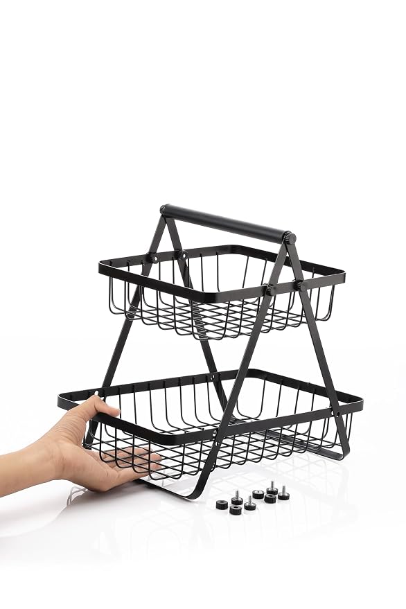 2-Tier Fruit Basket with Handle